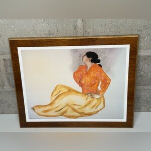 R.C. Gorman Proud Lady Framed Print Plaque Southwest Native Wall Art